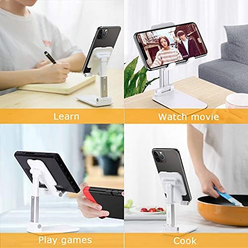 Lobkin Phone Stand para mesa, portátil dobrável ajuste do comprimido de tablet Coloque o escritório do telefone do celular do