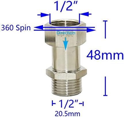 Adaptador do conector da mangueira Brass 1/2 A válvula de retenção de verificação de linha de retenção rosqueada