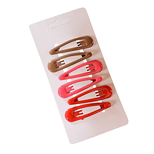 Cabelos de moda aquática Mulheres 6pc Acessórios de gancho de cabelo coloridos acessórios de clipe de forma colorida Bordas