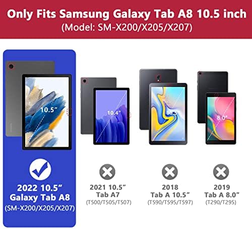GRIFOBES GALAXY TAB A8 CASA, PARA SAMSUNG Galaxy Tab A8 Caso de 10,5 polegadas 2022 Tampa protetora robusta à prova