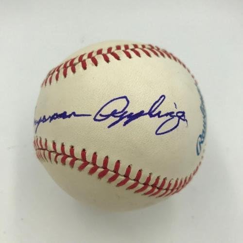 Raro Lucius Benjamin Luke Aplicando Nome Completo Assinado American League Baseball JSA - Bolalls autografados