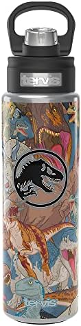 Tervis Jurassic World Dominion Blue Raptor Triplo Tumbler com paredes com paredes, garrafa de boca larga de 24 onças, aço inoxidável