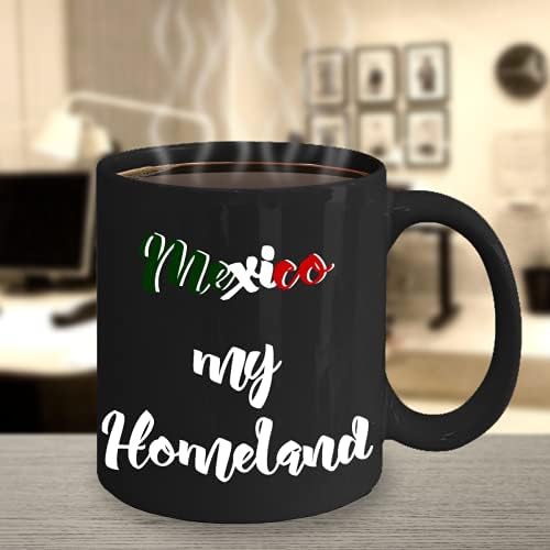 México minha casa. Caneca preta. Personalize como desejar.