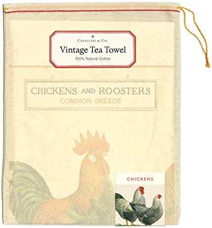 Cavallini Papers & Co. Chickens Tea Toalha, multicolor