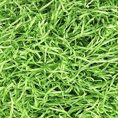 1lb Páscoa de cesta de grama verde de Páscoa Filler Páscoa Grass Raficável Raffia Grass Verde Grass para Easter Party Party Decor Basking Preencher de cesta （450g/16oz）