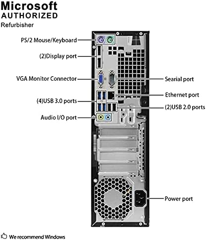 HP Prodesk 600 G2 Fator de forma pequeno PC, Intel Core i3-6100 3,7 GHz, 12g DDR4, 1T SSD, DVD, WiFi, BT, DP, VGA, Windows 10 Pro