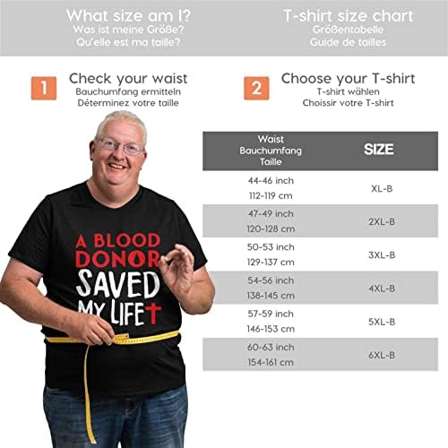 Um doador de sangue salvou minha vida masculina camisetas de tamanho grande clássicas de manga curta t camiseta hip hop