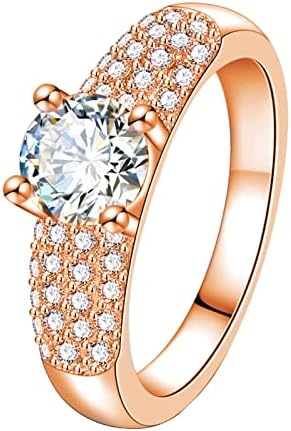 2023 Novo anel de moda platina platada importada em ouro rosa e prata diamante amarelo rosa e diamante anel de noivado Banda