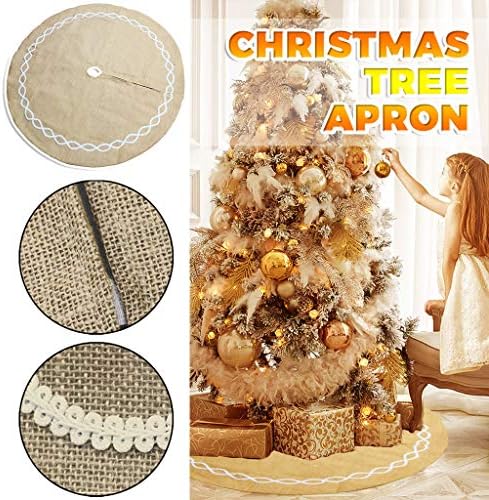 Salia Bottom Tree Christmas Tree Christmas Avental Tree Decoração Decoração Decoração Decoração de casa Conjunto com Topper