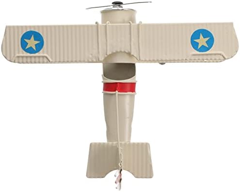 Didiseaon Retro Iron Airplano Toy Biplane Modelo Modelo