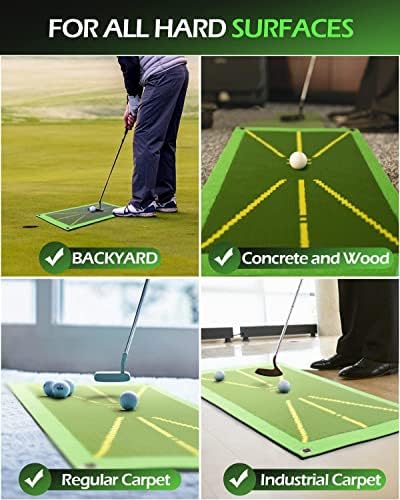 Tapete de treinamento de golfe para detecção de balanço - tapete de treinador de giro de golfe que mostra caminho de balanço, postura correta de batida, equipamento avançado para treinamento de golfe
