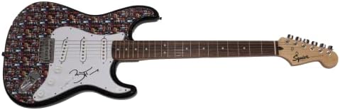 Brandon Flowers assinou autógrafo em tamanho real personalizado único de um tipo 1/1 Fender Stratocaster GUITAR Máquina, flamingo, o efeito desejado - raro