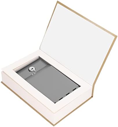 Livro de desvio Safe, 22 x 15 x 4,2cm/8,7 x 5,9 x 1,7in Simulação de livro resistente Caixa de armazenamento seguro com chave