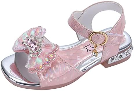 Sapatos infantis moda solas grossas com sandálias de borboleta de diamante de verão aberta de candals para estudantes de ponta do dedo do pé