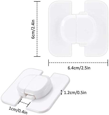 2pcs Lock de geladeira para crianças, travas de geladeira Bloqueio infantil Segurança para a porta do congelador Adesivo