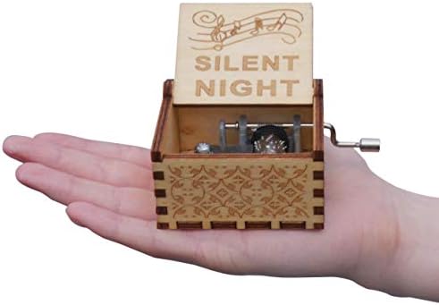 Epifhaneia Small Silent Night Night Wood Music Box Presentes para homens cristãos homens religiosos