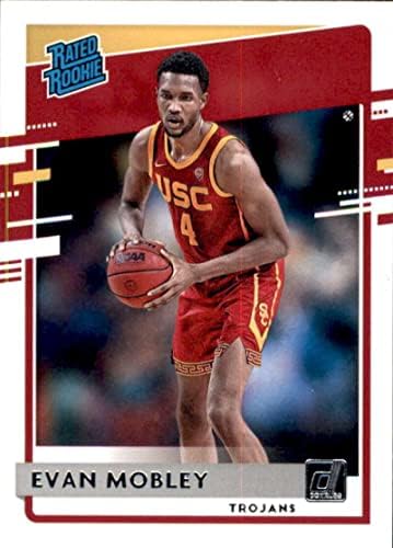 2021-22 Panini Chronicles Draft Picks Donruss Rated Rookies 27 Evan Mobley USC Trojans Basketball Trading Card