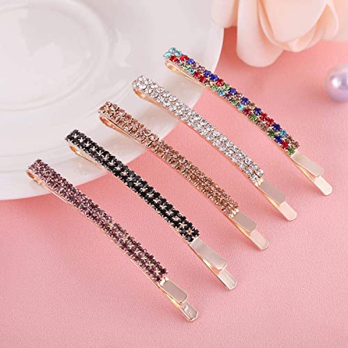 18 peças shinestone bobby pinos de cristal clipes de cabelo pino de cabelo xadrez barettes sytling acessórios decorativos para mulheres