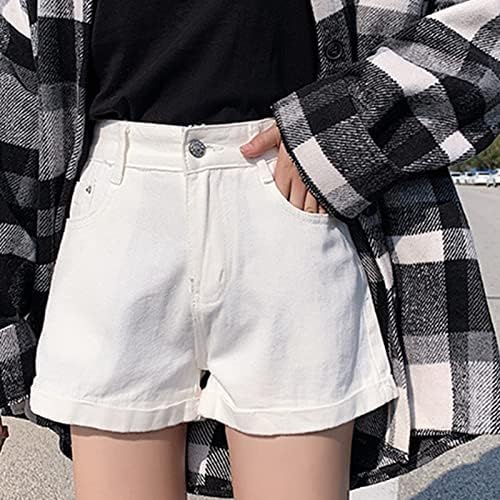 silunma2021 shorts de jeans rasgados para mulheres de verão bainha de jeans casual jeans de moda angustiada com cintura alta