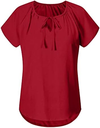 Camiseta feminina manga curta vneck brunch peplum rasgado camiseta de blusa lisada angustiada para mulheres de verão outono h5 h5