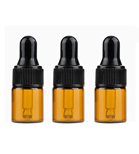 PinkLife mini 15 PCs Definir garrafas de gotas de vidro vazias reabastecíveis petróleo de petróleo essencial garrafas girotas de