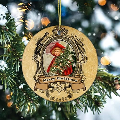Cheyan Retro Christmas tem tema de Natal, ornamento de árvore de Natal para decoração de natal decoração de casas vintage ornamento