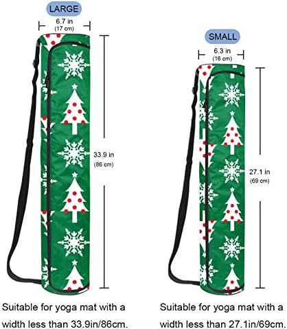 Saco de transportador de tapete de ioga de árvore de Natal com alça de ombro de ioga bolsa de ginástica bolsa de praia