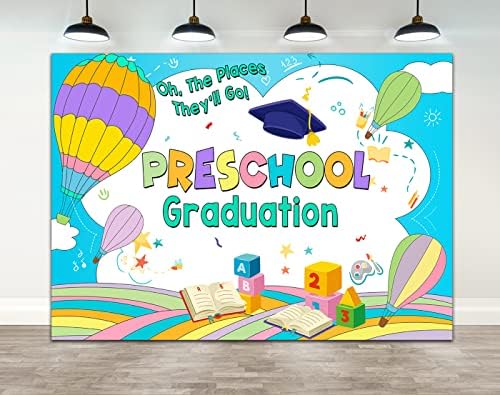Ticuenicoa 7 × 5 pés de formatura pano de formatura para crianças aula de 2023 Parabéns Pós -graduação em jardim de infância
