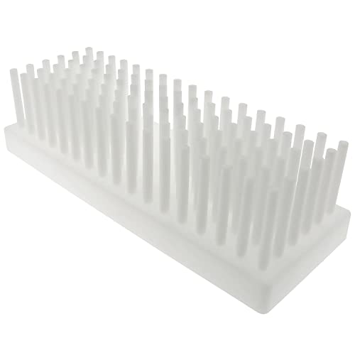 E-Outstanding Polipropylene Test Tube Stand Rack 102 poços para tubos de 10 a 13 mm, branco