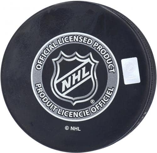 Jeremy Swayman Boston Bruins autografou autografou 2017 Draft Logotipo Hockey Puck com inscrição Pick #111 - Pucks autografados da NHL