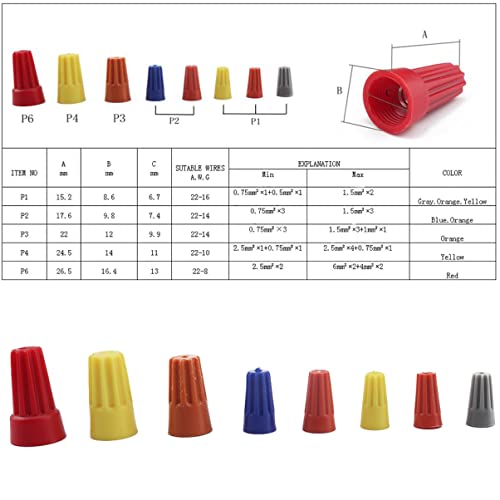 Conectores de fio favomoto conectores de fio de encolhimento de aquecimento 204 PCs parafuso elétrico Terminal Inserir Terminal