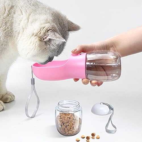 Aoof Water Cup Pet Pet Dual Fins Water Grein Copo Cão Cão Viando Cust Pet Portátil Bebendo Kettle Kettle Cherryblossompowder