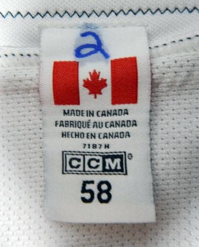 St. Louis Blues Christian Backman 55 Game usou White Jersey DP12230 - Jogo usado NHL camisas