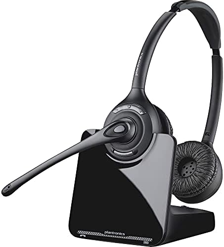 Plantronics PL-CS520 Sistema de fone de ouvido sem fio binaural, preto/prata
