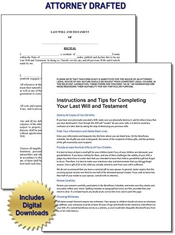 Dash Legal Dash Last Will e Testament Kit com formulários - faça você mesmo a última vontade e testamento - inclui downloads digitais,