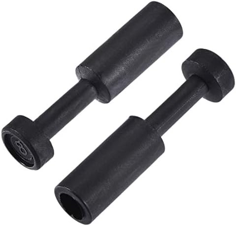 UXCELL PUSH para conectar os acessórios, tampa de tampa plugues pneumáticos, ajuste para o diâmetro interno de 8 mm. Tubo de tubo de mangueira de ar, plástico, preto, pacote de 10