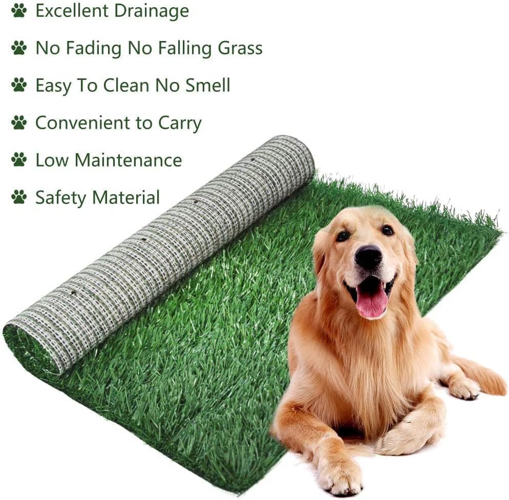 Almofadas de grama para cães, 2 compas