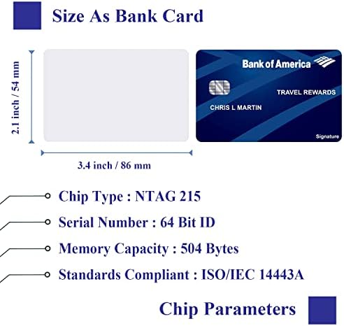 Origin-Joy 10 PCS NFC Cards, NTAG215 NFC Card, cartões de rotulagem em branco 504 Bytes, compatíveis com os celulares e dispositivos