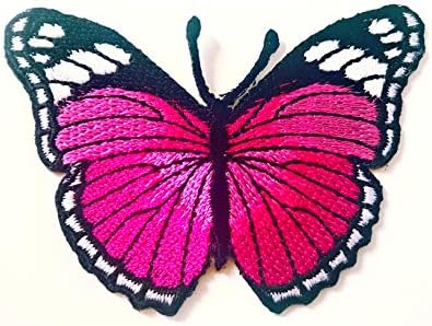 Butterfly Pink Color Beautiful Logo Iron em Sew On Patch Jacket Cirtle Patch Costure Ferro em Bordado