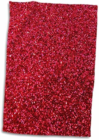 3d Rose Red Faux Glitter-Photo de textura brilhante fosca Bling-glam brilhante ousada de mão feminina/esportiva, 15 x 22