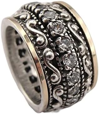 Anéis de aço inoxidável para homens homens ratacho ratacto grossa grava cúbica banda de zircônia vintage anel unissex jóias adolescentes