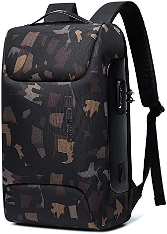 Ozuko Anti -roubo laptop Backpack Slim Durável à prova d'água Rucksack College School Bookbag por 15,6 polegadas