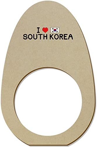 Azeeda 5 x 'eu amo a Coréia do Sul' Ringos/suportes de guardanapo de madeira