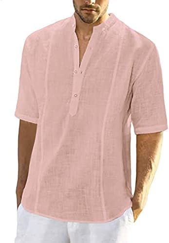Camisas de tshirts de verão para homens mass moda casual cor de cor sólida de algodão camisa de manga curta