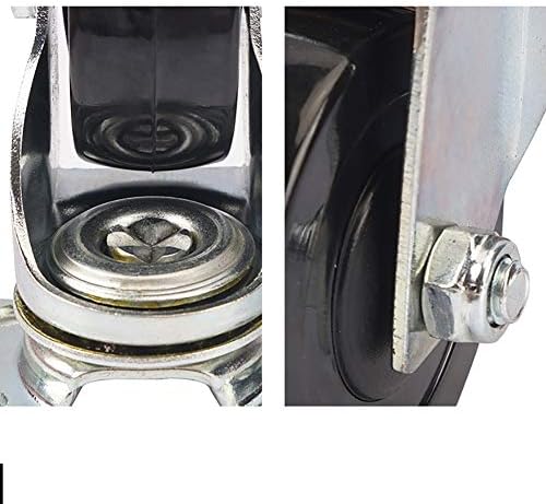 Casters giratórios YZJJ, rodas de 2 polegadas PP giro giro com placas com placa superior, lançador de móveis universa