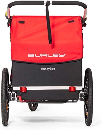 Burley Honey Bee, 2 assentos Trailer e carrinho de bicicleta infantis, vermelho
