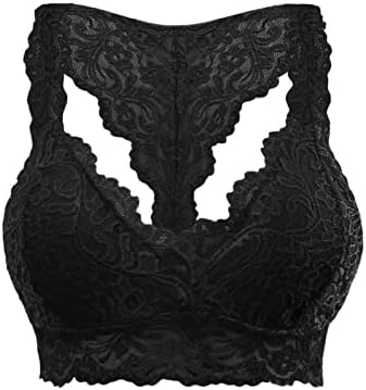 Sutiãs esportivos para mulheres plus size floral renda de renda racerback sutiã executa