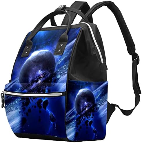 Mochila de saco de fraldas vbfofbv, mochila multifuncional de grande viagem, padrão de escalas de dragão azul