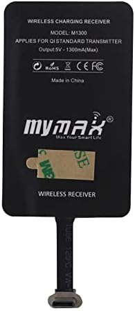 Mymax-Tipo C 1300MA Magic Tag Super-Fast Qi Receptor de Carregamento sem fio e adaptador compatível com Google Pixel,