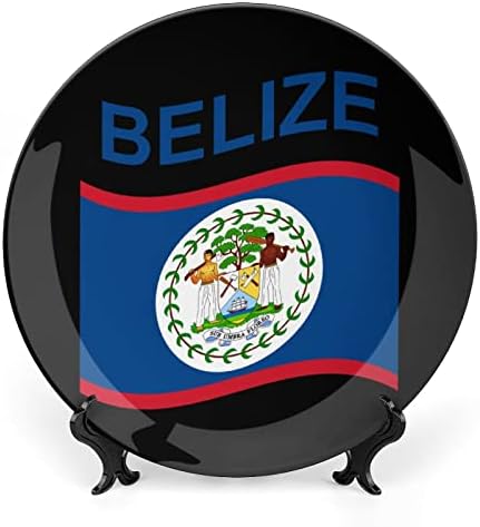 Bandeira de Belize China China Decorativa Placas Cerâmicas Artesanato Com Display Stand for Home Office Wall Decoration